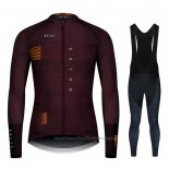 2020 Cycling Jersey NDLSS Marron Red Long Sleeve And Bib Tight