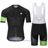 2021 Cycling Jersey Steep Black Green Short Sleeve And Bib Short