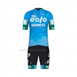 2022 Cycling Jersey Eolo Komet Sky Blue Short Sleeve and Bib Short
