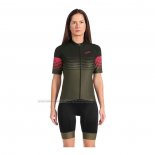 2022 Cycling Jersey Women Nalini Green Black Short Sleeve and Bib Short