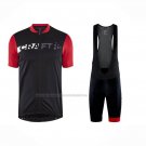 2023 Cycling Jersey Craft Red Black Short Sleeve And Bib Short