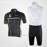 2010 Cycling Jersey Cannondale Black Short Sleeve and Bib Short