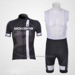 2011 Cycling Jersey Giordana White Black Short Sleeve and Bib Short
