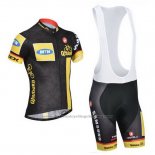 2014 Cycling Jersey MTN Black and Yellow Short Sleeve and Bib Short