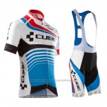 2016 Cycling Jersey Cube Blue and White Short Sleeve and Bib Short