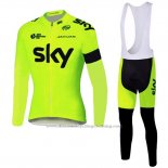 2016 Cycling Jersey Sky Green Long Sleeve and Bib Tight