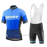 2018 Cycling Jersey Giant Elevate Blue Short Sleeve and Bib Short