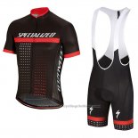 2018 Cycling Jersey Specialized Black White Red Short Sleeve And Bib Short
