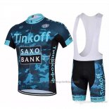 2018 Cycling Jersey Tinkoff Saxo Bank Blue Short Sleeve and Bib Short