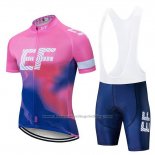 2019 Cycling Jersey EF Education First Pink Blue Short Sleeve and Bib Short