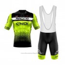 2020 Cycling Jersey EKOI Black Green Short Sleeve And Bib Short