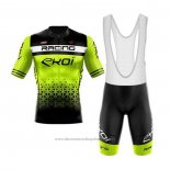 2020 Cycling Jersey EKOI Black Green Short Sleeve And Bib Short