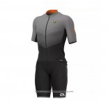 2021 Cycling Jersey ALE Gray Short Sleeve And Bib Short