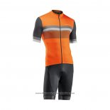 2021 Cycling Jersey Northwave Orange Short Sleeve And Bib Short QXF21-0059