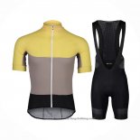2021 Cycling Jersey POC Yellow Short Sleeve And Bib Short