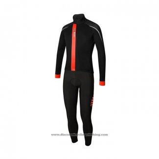 2021 Cycling Jersey RH+ Red Long Sleeve And Bib Tight QXF21-0066