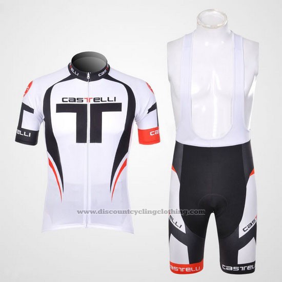 2012 Cycling Jersey Castelli Black and White Short Sleeve and Bib Short