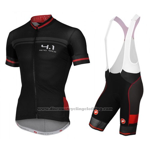 2016 Cycling Jersey Castelli Black Short Sleeve and Bib Short