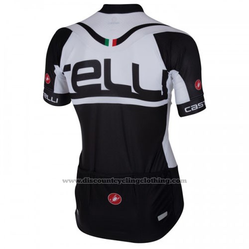 2016 Cycling Jersey Castelli White Black Short Sleeve and Bib Short