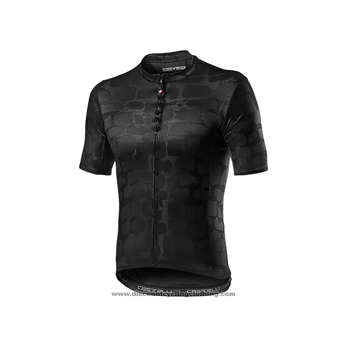 2021 Cycling Jersey Castelli Bright Black Short Sleeve And Bib Short