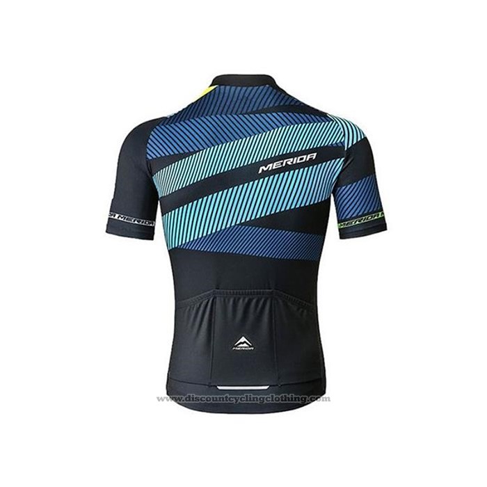 2020 Cycling Jersey Merida Black Blue Short Sleeve And Bib Short