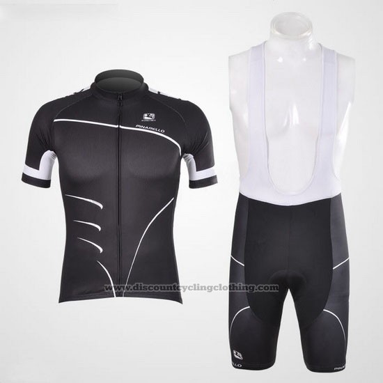 2012 Cycling Jersey Pinarello Black and White Short Sleeve and Bib Short