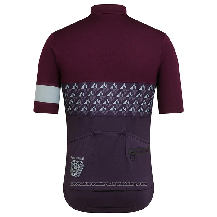 2021 Cycling Jersey Rapha Dark Purple Short Sleeve And Bib Short