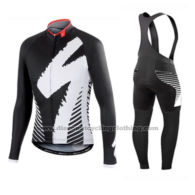 2016 Cycling Jersey Specialized Ml Deep Black Long Sleeve and Bib Tight