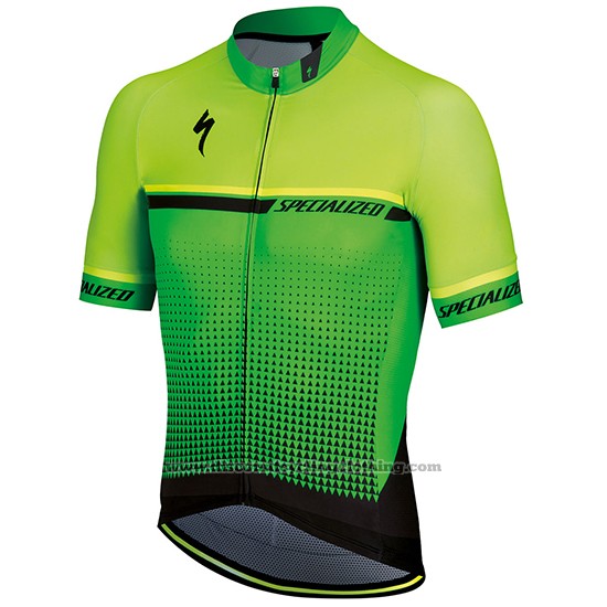 2018 Cycling Jersey Specialized Yellow Green Black Short Sleeve And Bib Short