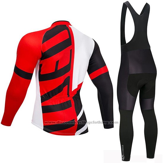 2019 Cycling Jersey Specialized Black Red Long Sleeve and Bib Tight