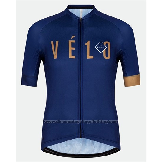 2018 Cycling Jersey Velo Blue Orange Short Sleeve and Bib Short