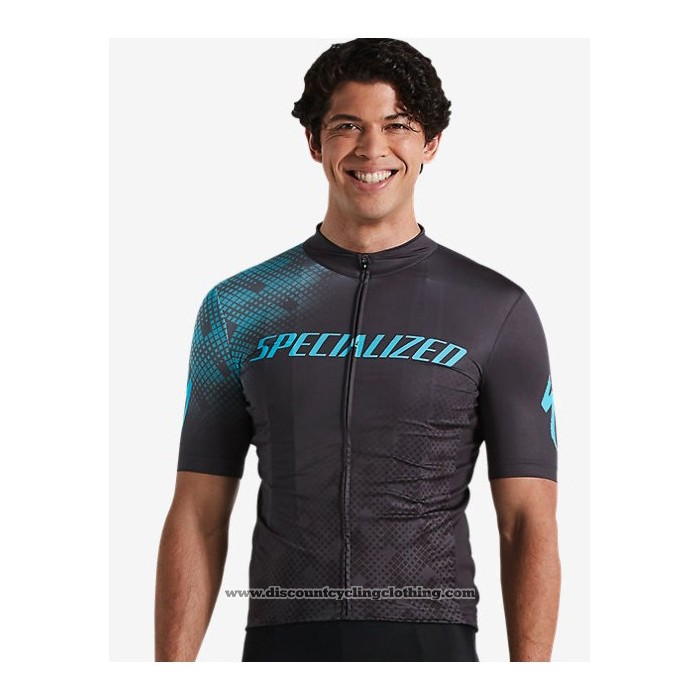 2021 Cycling Jersey Specialized Blue Black Short Sleeve And Bib Short