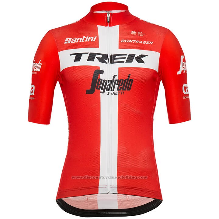 2018 Cycling Jersey Trek Segafredo Champion Denmark Short Sleeve and ...