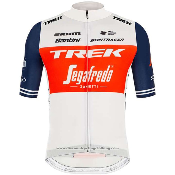 2020 Cycling Jersey Trek Segafredo White Deep Blue Short Sleeve And Bib ...