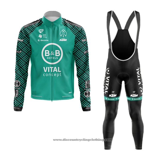2020 Cycling Jersey Vital Concept-BB Hotels White Green Long Sleeve And ...