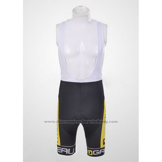 2011 Cycling Jersey Louis Garneau Black and Yellow Short Sleeve and Bib Short